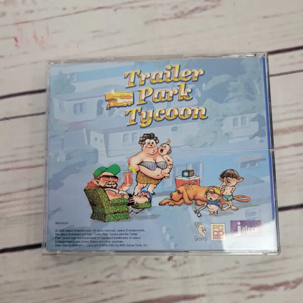 Trailer Park Tycoon PC CD-Rom Game 2002 Jaleco Untested Retro Simulation